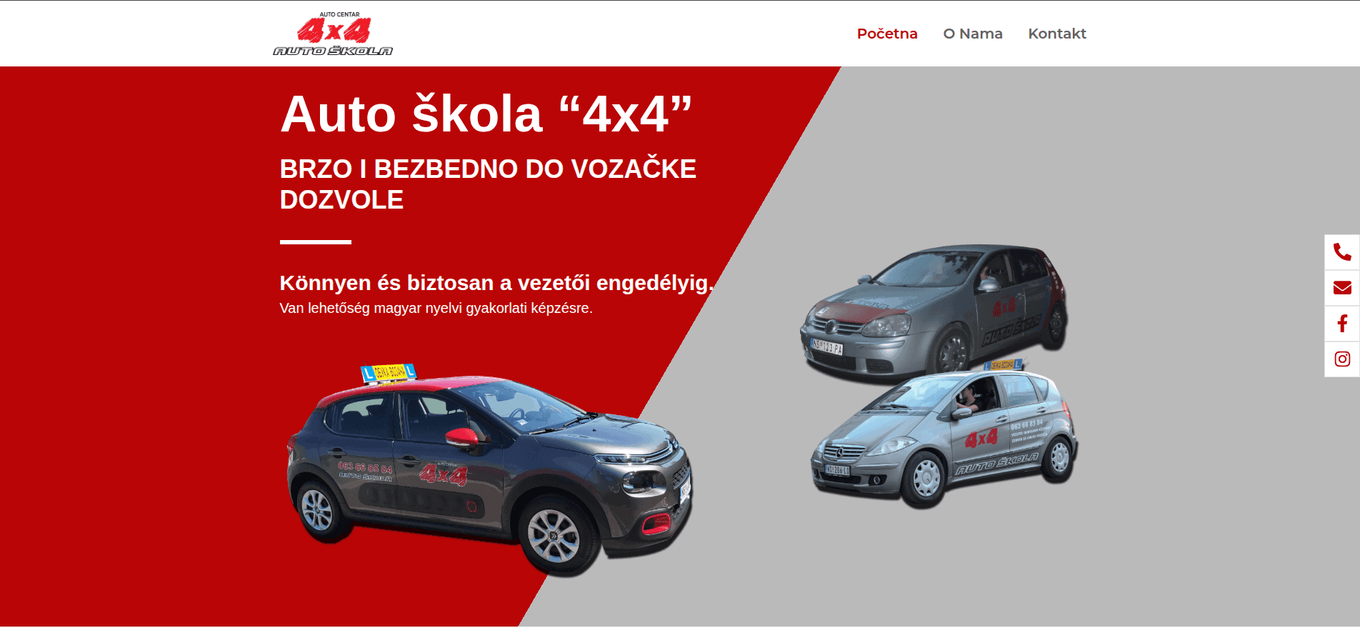Autoskola 4x4 Website